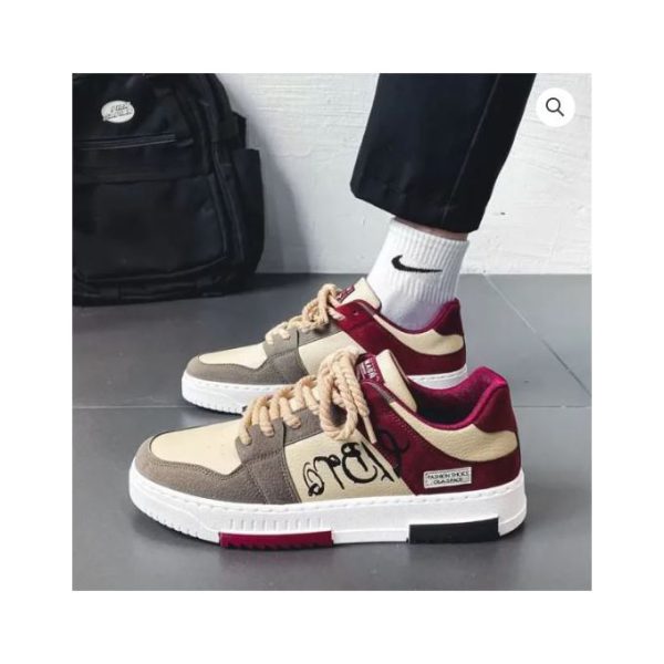 Men'S Trendy Men's Outdoor Sport Lace-up Casual Comfortable Sneakers - Canvas - Size - Image 2