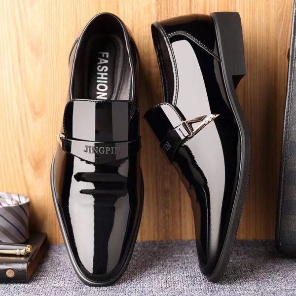 Men's Formal Leather Shoes - Black - Image 2