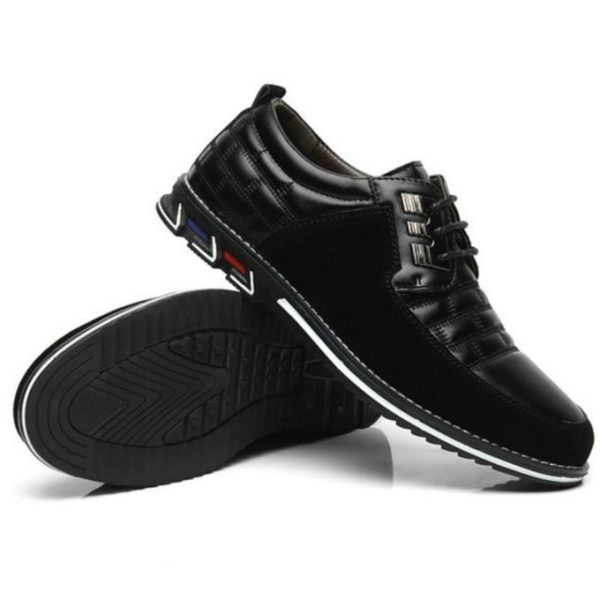 Men's Formal Italian Wedding Corporate Brogue Shoes Lace Up Black - Image 2