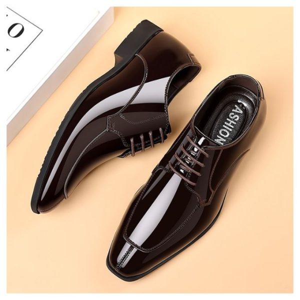 British Fashion Men's Business Shoes Formal Shoes-dark Brown - Image 2