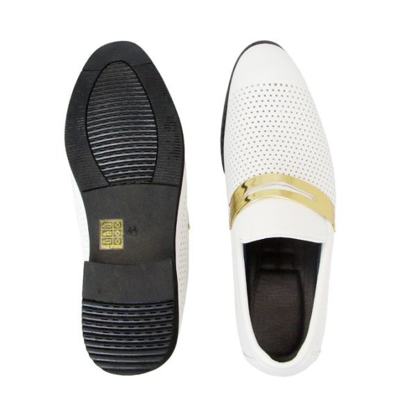 Men's Casual Oxfords Corporate Loafers Office Wedding Shoes White - Image 2